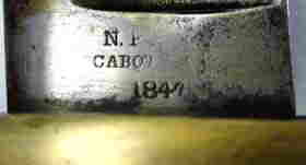 "N.P. (?AMES)CABOT(?VILLE?)1847"