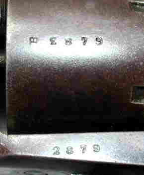 SERIAL NUMBER "2879" STAMPINGCYLINDER* AND LEFT FRAME