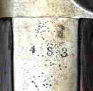Serial Number "483" on Barrel Tang