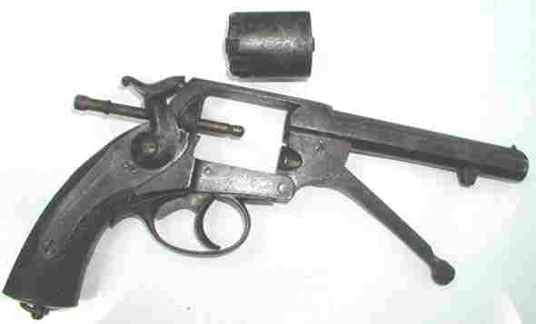 VIEW OF  KERR REVOLVER WITH CYLINDER REMOVED