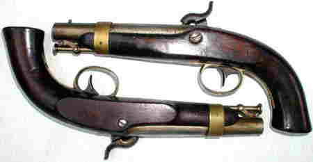 1847 Dated Deringer Navy Pistol  & 1845 Dated Ames Navy Pistol