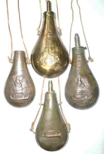 Three and three-Quarters of United States Copper Powder Flasks