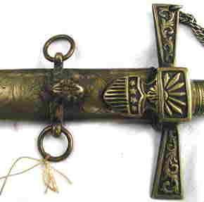 OBVERSE VIEW OF SWORD IN SCABBARD