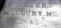 U.S. MODEL 1836 ASA WATERS PISTOL Lock Plate Marking