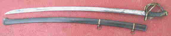 REVERSE VIEW OF SABER AND SCABBARD